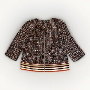 Isabella Suits Women's Jacket Coat Size 14 Check Full Zip Long Sleeves EUC